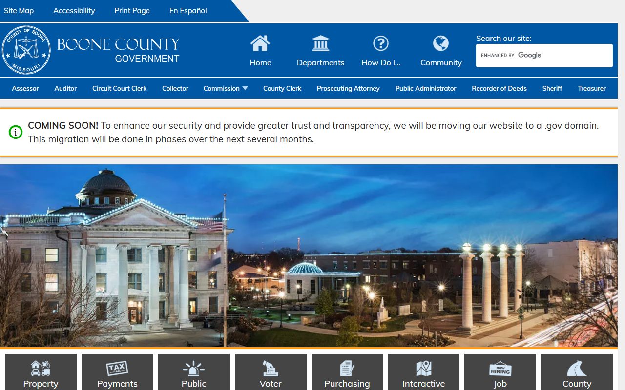 Boone County official website for unclaimed money resources