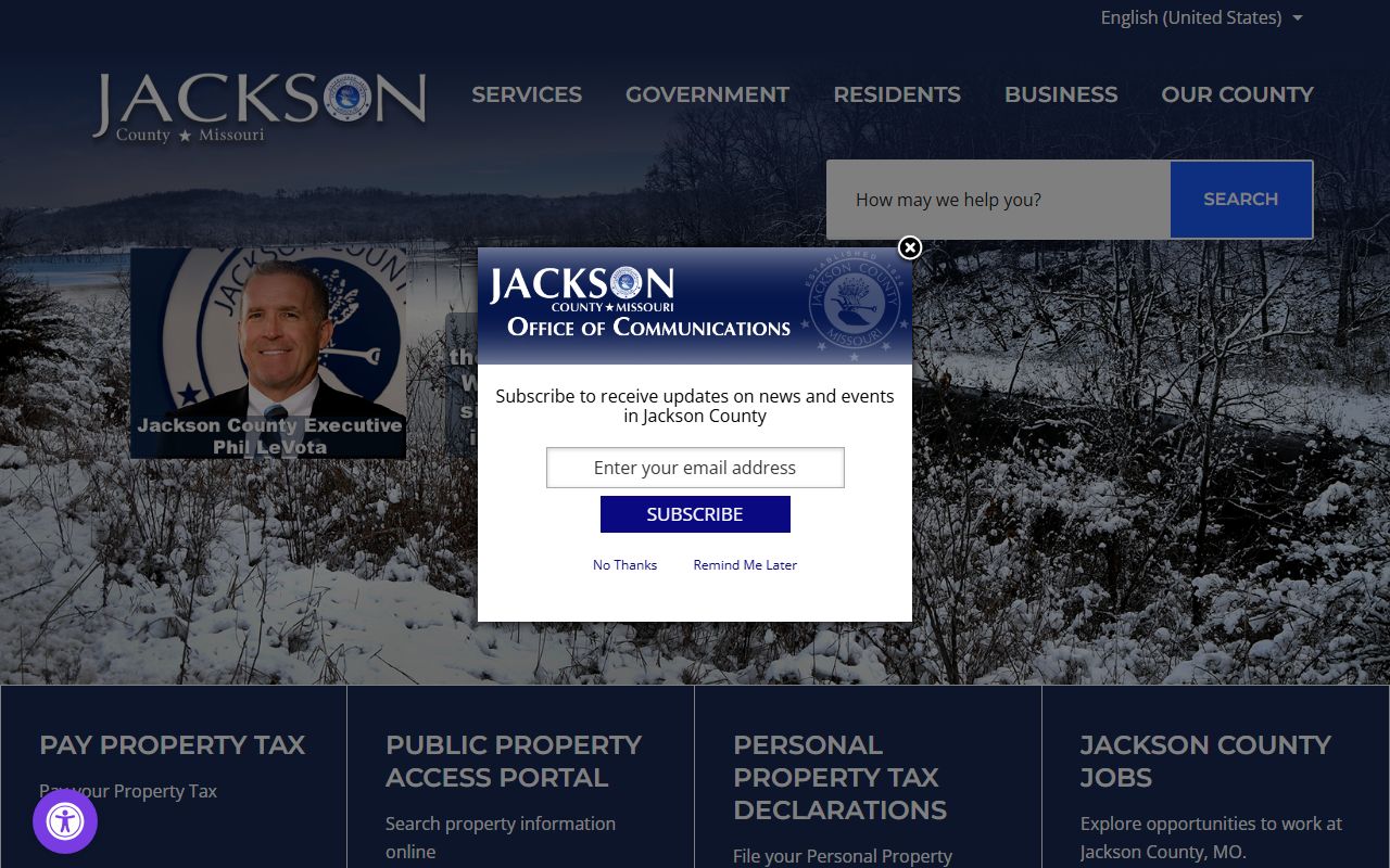 Jackson County official government website for unclaimed money resources